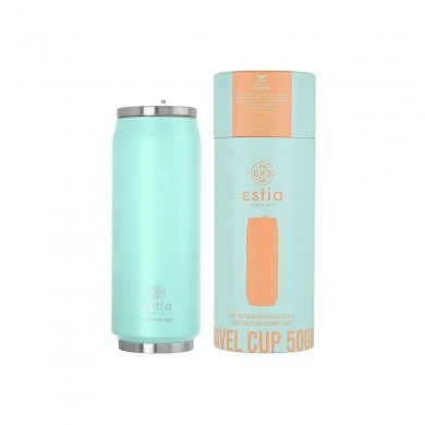 INSULATED TRAVEL CUP SAVE THE AEGEAN 500ml BERMUDA GREEN