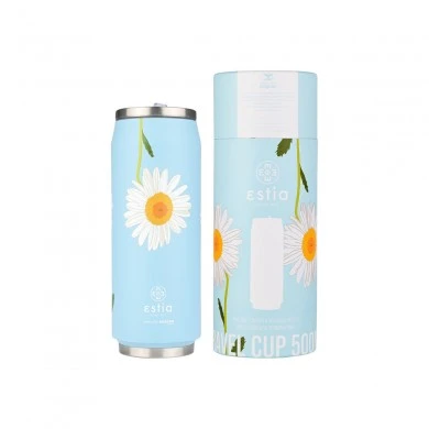 INSULATED BOTTLE TRAVEL CUP SAVE THE AEGEAN 500ml DREAMY SKY