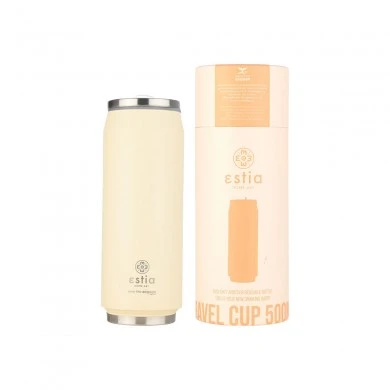 INSULATED BOTTLE TRAVEL CUP SAVE THE AEGEAN 500ml LILY WHITE