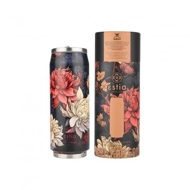 INSULATED BOTTLE TRAVEL CUP SAVE THE AEGEAN 500ml MIDNIGHT BLOSSOM