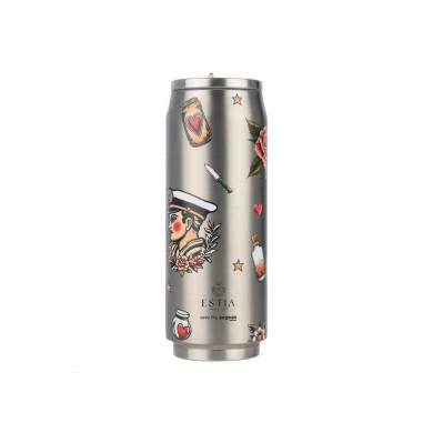 INSULATED BOTTLE  TRAVEL CUP SAVE THE AEGEAN 500ml OLD SCHOOL INK