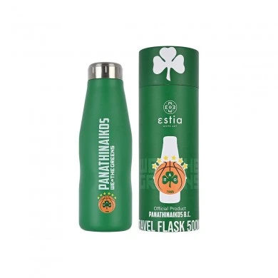 INSULATED BOTTLE TRAVEL FLASK PANATHINAIKOS BASKETBALL EDITION 500ml