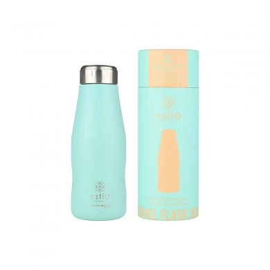 INSULATED BOTTLE TRAVEL FLASK SAVE THE AEGEAN 350ml BERMUDA GREEN