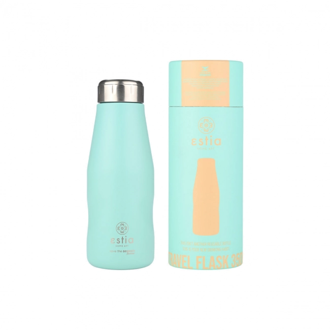 ESTIA ΘΕΡΜΟΣ TRAVEL FLASK SAVE THE AEGEAN 350ml BERMUDA GREEN