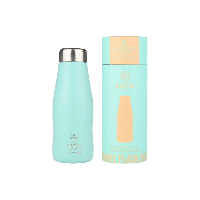 ESTIA ΘΕΡΜΟΣ TRAVEL FLASK SAVE THE AEGEAN 350ml BERMUDA GREEN