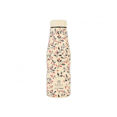INSULATED BOTTLE TRAVEL FLASK SAVE THE AEGEAN 500ml BLOOM BEIGE