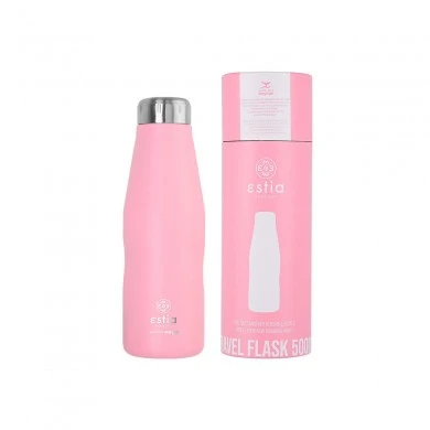 INSULATED BOTTLE TRAVEL FLASK SAVE THE AEGEAN 500ml BLOSSOM ROSE