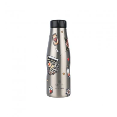 INSULATED BOTTLE TRAVEL FLASK SAVE THE AEGEAN 500ml OLD SCHOOL INK