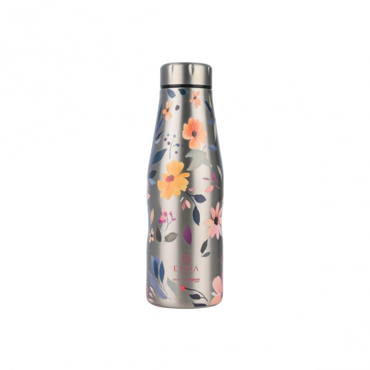 ESTIA ΘΕΡΜΟΣ TRAVEL FLASK SAVE THE AEGEAN 500ml SILVER BOTANIC
