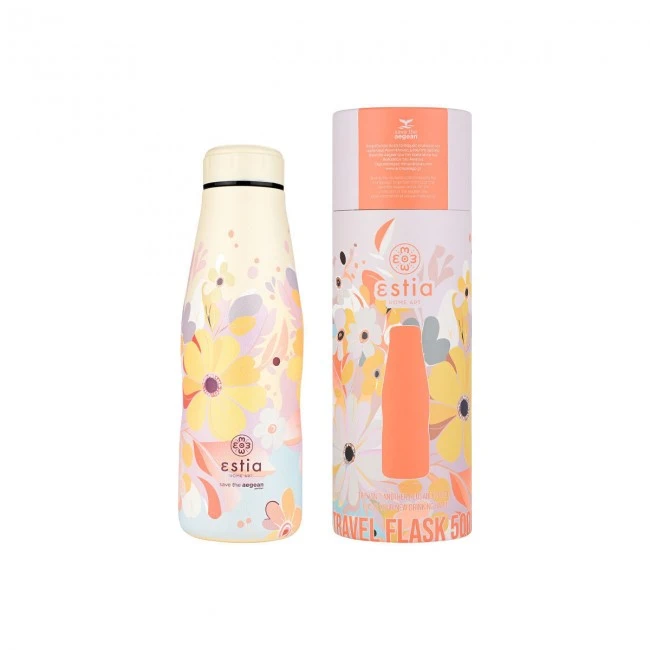 INSULATED BOTTLE TRAVEL FLASK SAVE THE AEGEAN 500ml SPRING SONATA