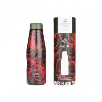 INSULATED BOTTLE TRAVEL FLASK SAVE THE AEGEAN 500ml TWILIGHT ROSE