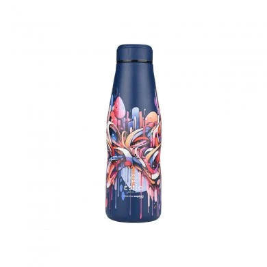 INSULATED BOTTLE TRAVEL FLASK SAVE THE AEGEAN 500ml VIBRANT VORTEX