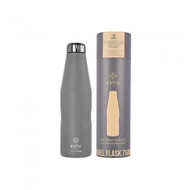INSULATED BOTTLE TRAVEL FLASK SAVE THE AEGEAN 750ml FJORD GREY