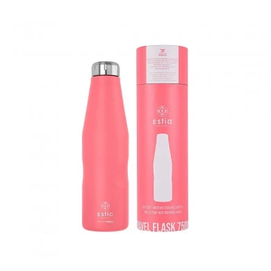 INSULATED BOTTLE TRAVEL FLASK SAVE THE AEGEAN 750ml FUSION CORAL
