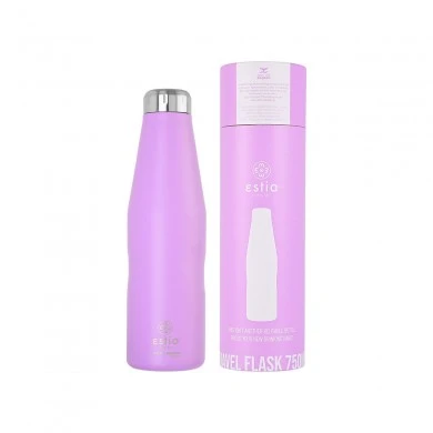 INSULATED BOTTLE TRAVEL FLASK SAVE THE AEGEAN 750ml LAVENDER PURPLE