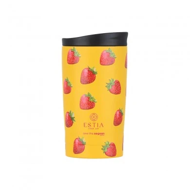 INSULATED TRAVEL MUG SAVE THE AEGEAN 350ml BERRY BRIGHT
