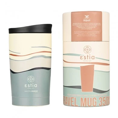 INSULATED TRAVEL MUG SAVE THE AEGEAN 350ml ECOZEN HORIZON