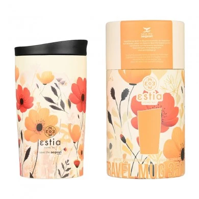 INSULATED TRAVEL MUG SAVE THE AEGEAN 350ml SUMMER REVERIE
