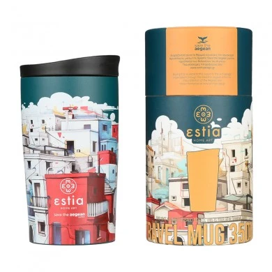INSULATED TRAVEL MUG SAVE THE AEGEAN 350ml URBAN MYTHOS