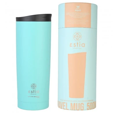 INSULATED TRAVEL MUG SAVE THE AEGEAN 500ml BERMUDA GREEN