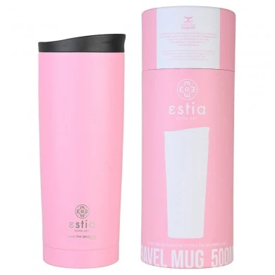 INSULATED TRAVEL MUG SAVE THE AEGEAN 500ml BLOSSOM ROSE