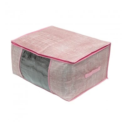 STORAGE ZIP BOX CORAL NON WOVEN 60x45x30cm