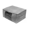 STORAGE ZIP BOX GREY NON WOVEN 60x45x30cm