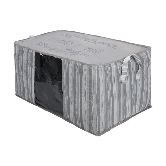 STORAGE CASE NON WOVEN 50x40x30cm WITH WINDOW IVORY