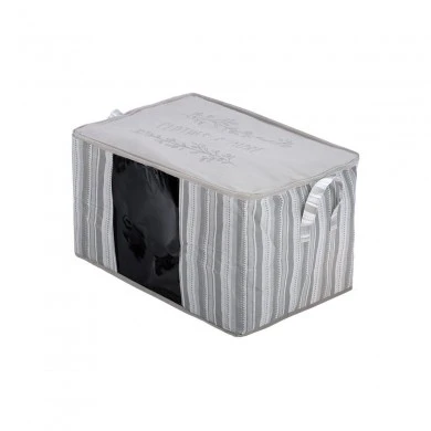 STORAGE CASE NON WOVEN 60x45x35cm WITH WINDOW IVORY