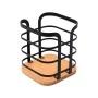 UTENSIL HOLDER BAMBOO ESSENTIALS METALLIC 12x12x14.5cm METALLIC BLACK
