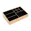 COSMETIC ORGANIZER BAMBOO ESSENTIALS 33x21x9cm WITH 9 SLOTS