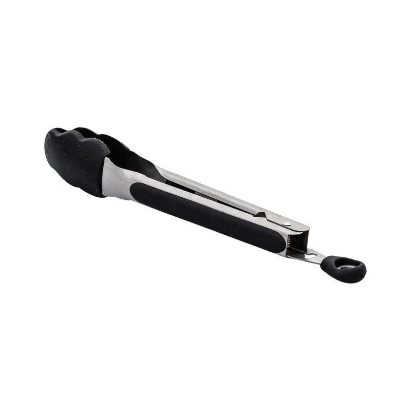 KITCHEN TONGS STAINLESS STEEL 27cm WITH SILICONE HANDLES