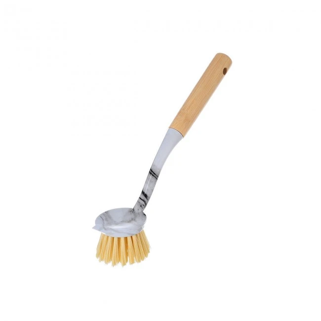 DISH HAND BRUSH BAMBOO ESSENTIALS MARBLE ROUND