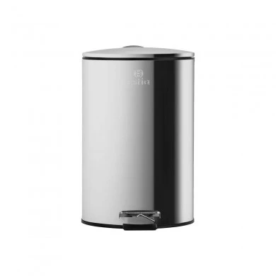 BATHROOM BIN CLASSIC STAINLESS STEEL SOFT CLOSE 12lt MATTE INOX
