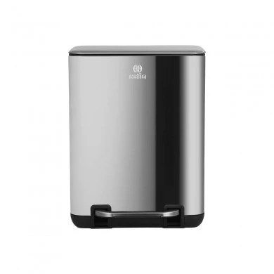 BATHROOM BIN CUBIC SOFT CLOSE 6lt INOX