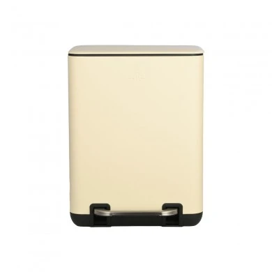 BATHROOM BIN CUBIC SOFT CLOSE 6lt IVORY