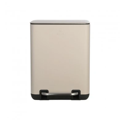 BATHROOM BIN CUBIC SOFT CLOSE 6lt TAUPE