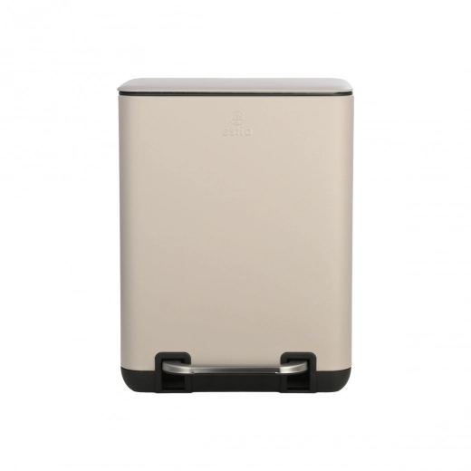 ESTIA ΧΑΡΤΟΔΟΧΕΙΟ ΜΠΑΝΙΟΥ CUBIC SOFT CLOSE 6lt TAUPE