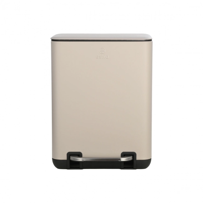ESTIA ΧΑΡΤΟΔΟΧΕΙΟ ΜΠΑΝΙΟΥ CUBIC SOFT CLOSE 6lt TAUPE