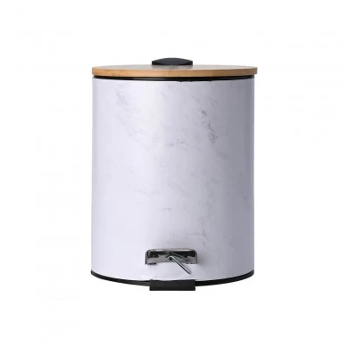 BATHROOM BIN MARBLE SOFT CLOSE 5lt
