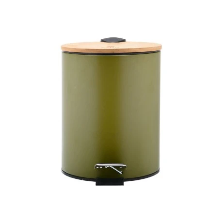 BATHROOM BIN BAMBOO OLIVE SERIES CLOSE 5lt OLIVE