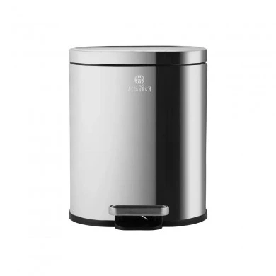 BATHROOM BIN OVOID SOFT CLOSE 6lt INOX