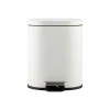 BATHROOM BIN OVOID SOFT CLOSE 6lt WHITE