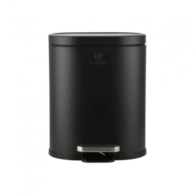 BATHROOM BIN OVOID SOFT CLOSE 6lt BLACK