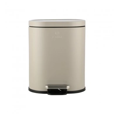 BATHROOM BIN OVOID SOFT CLOSE 6lt TAUPE