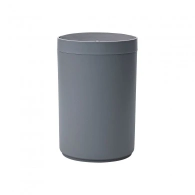 BATHROOM BIN PLASTIC 5lt WITH SWING LID GREY