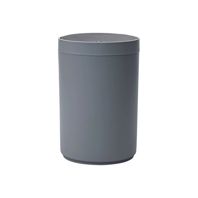 BATHROOM BIN PLASTIC 5lt WITH SWING LID GREY