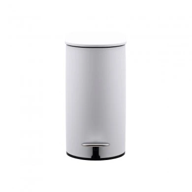 BATHROOM BIN SLIM SOFT CLOSE 5lt MATTE WHITE