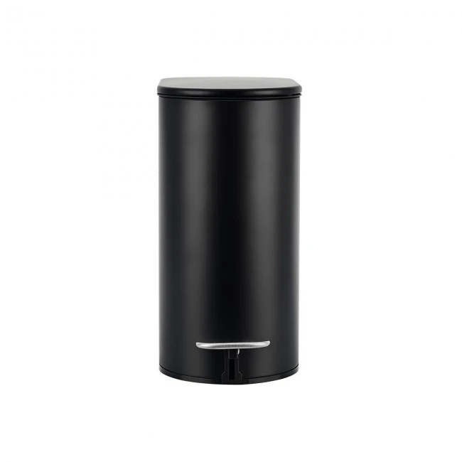 BATHROOM BIN SLIM SOFT CLOSE 5lt MATTE BLACK