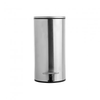 BATHROOM BIN SLIM SOFT CLOSE STAINLESS STEEL 5lt MATTE INOX